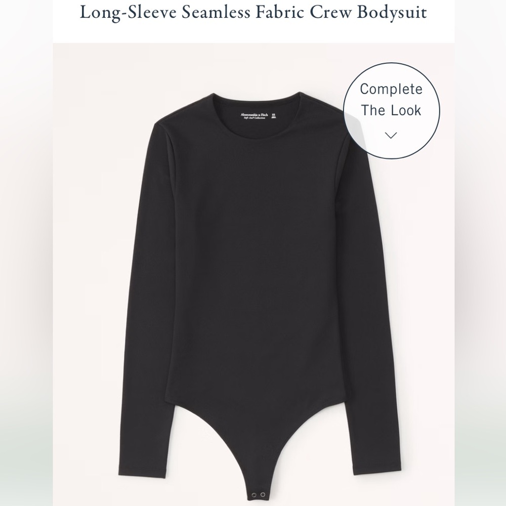 Abercrombie Black Long Sleeve Bodysuit NWT